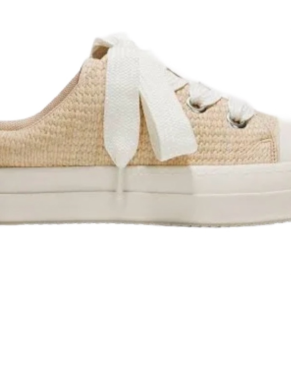 Cape Robbin Cream/Tan Low-Top Lace-Up Sneakers - Picture 2 of 5